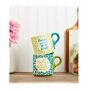 Dolly Parton Country Music Lyrics Inspirational Quote Mugs Teal Green Colors NWT